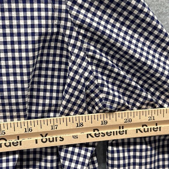 Ralph Lauren Shirt Mens Size Large Navy Blue Gingham Check 100% Cotton Button Up - Picture 5 of 5